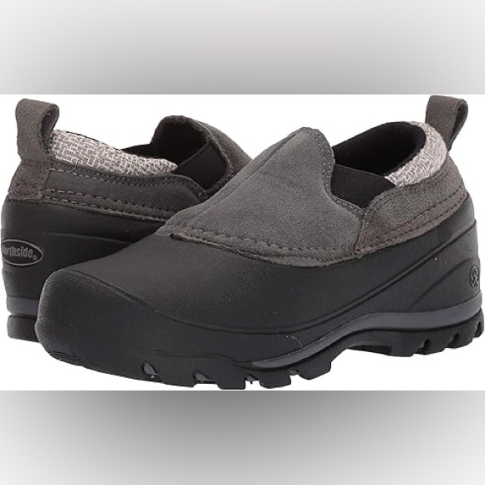NEW Northside Women's Kayla Snow Boot gray suede slip ons hiking hunting 9